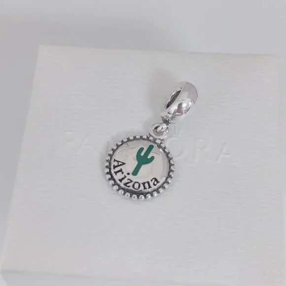 Pandora Arizona Cactus Travel Dangle Charm S925 Silver with box - Picture 5 of 10